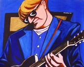 T Bone Burnett Print Poster Electric Guitar