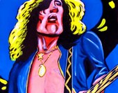 Jimmy Page Led Zeppelin Concert Danelectro Guitar Print Poster