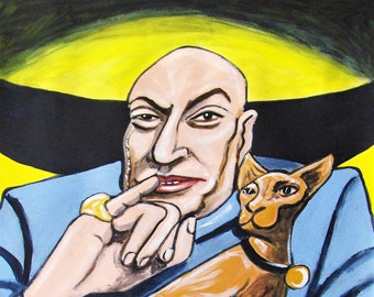 Dr. Evil Print Poster Austin Powers Film Mike Myers Sphynx Katze