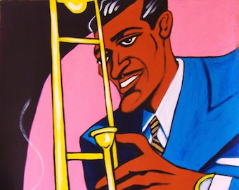 Trummy Young Print Poster Trombón de Jazz