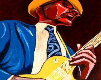 Hubert Sumlin Print Poster Blues Les Paul Guitar