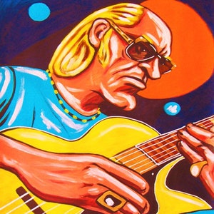Attilla Zoller imprime pôster guitarra jazz