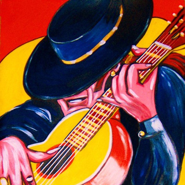 Esteban Print Poster Spanish Guitar Master