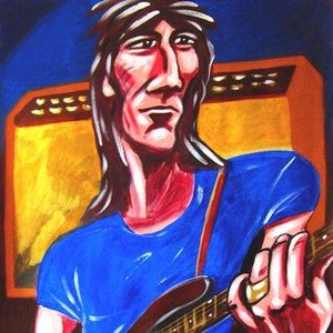 Rolling Stones Ron Wood Guitar Print Poster