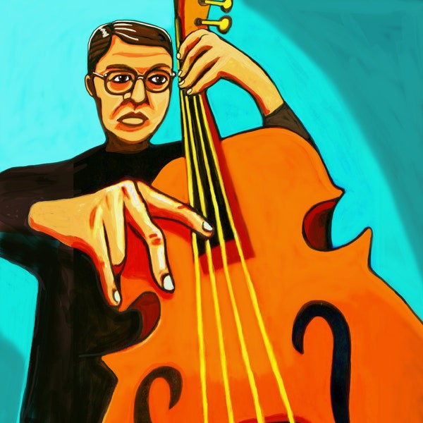 Charlie Haden Print Poster Jazz Bass