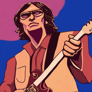 Pôster com impressão da rua Gerry Rafferty Baker