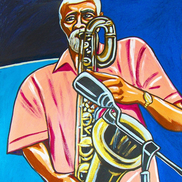 Hamiet Bluiett Print Poster Jazz Multi-Instrumentalist