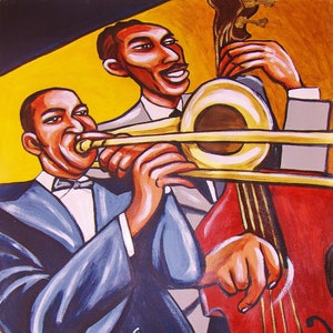 Vic Dickenson Impressão Pôster Jazz Trombone Al Morgan Baixo