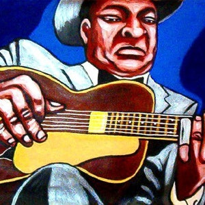 Big Joe Williams Print Poster Blues Guitar