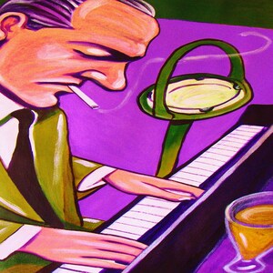 Lennie Tristano Jazz Piano Print Poster
