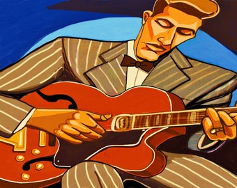 Scotty Moore Guitare Imprimer Affiche Elvis Presley