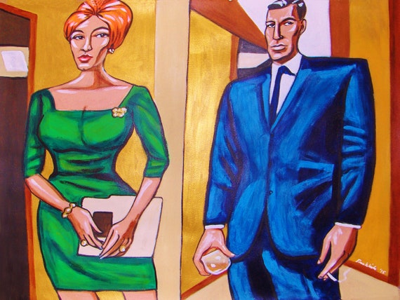 Mad Men Print Poster Jon Hamm Christina Hendricks - Etsy