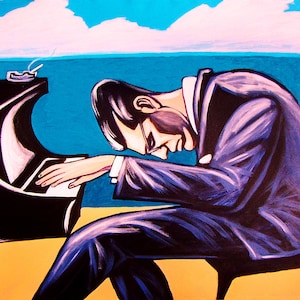 Bill Evans Piano Jazz Legend Print poster