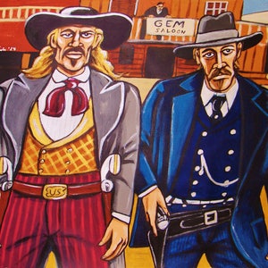 Deadwood HBO Wild Bill Hickok and Seth Bullock Painting