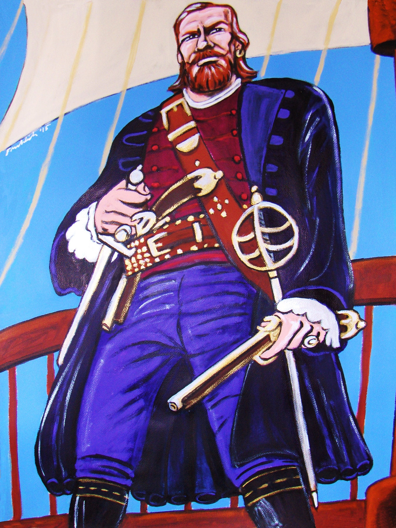  Black Sails Toby Stephens as Captain Flint Close Up
