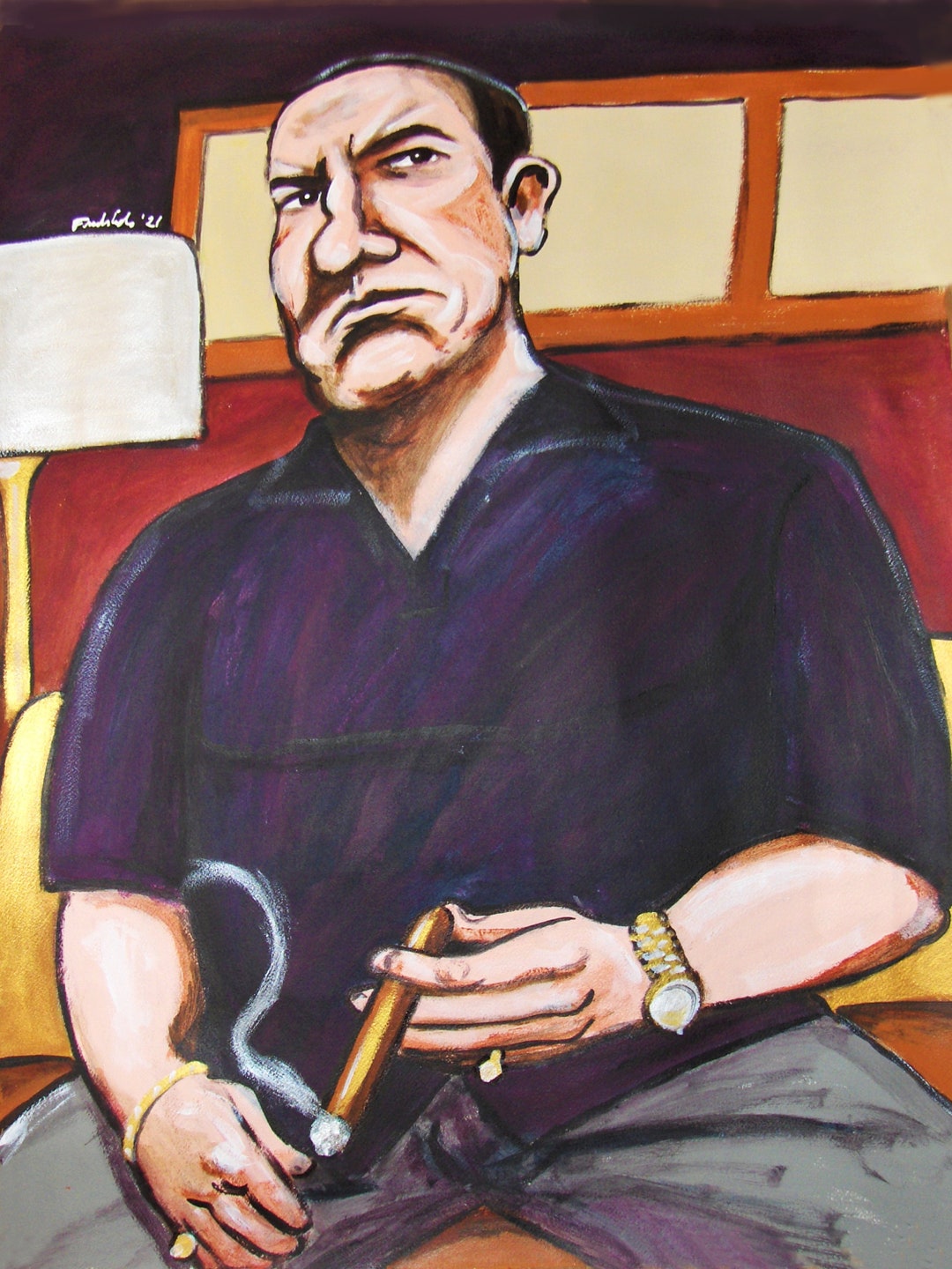 The Sopranos James Gandolfini Cigar Psychiatry Print Poster Etsy Il 1080xN.2818178576 5msr