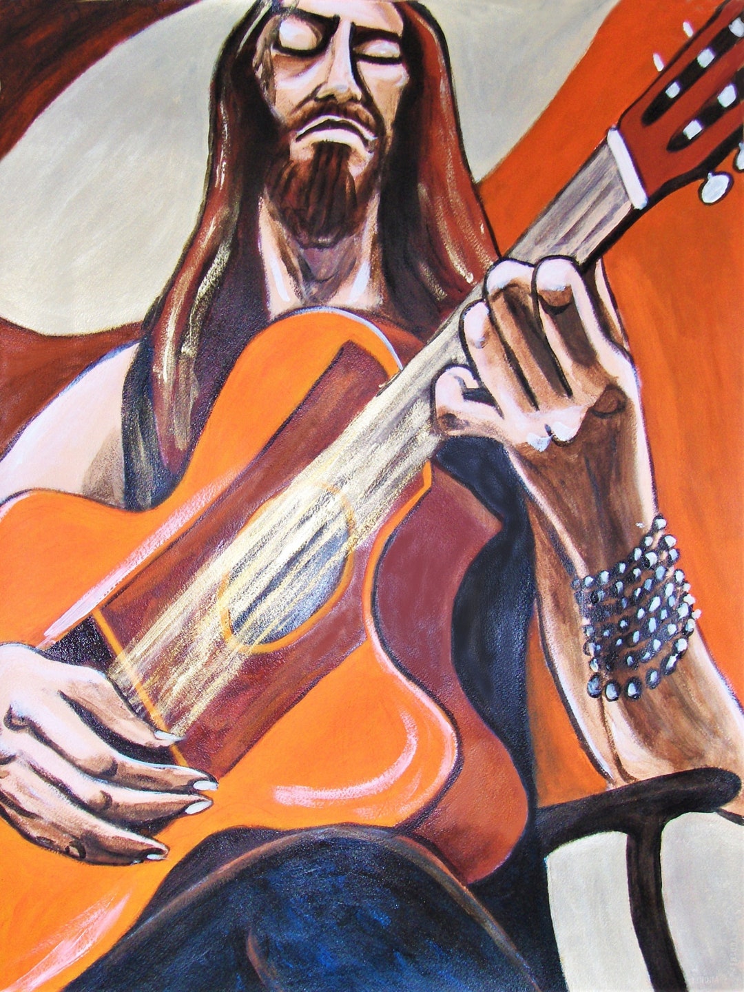 regional George Bernard tilbagemeldinger Estas Tonne Print Poster Classical Guitar Street Musician - Etsy Finland