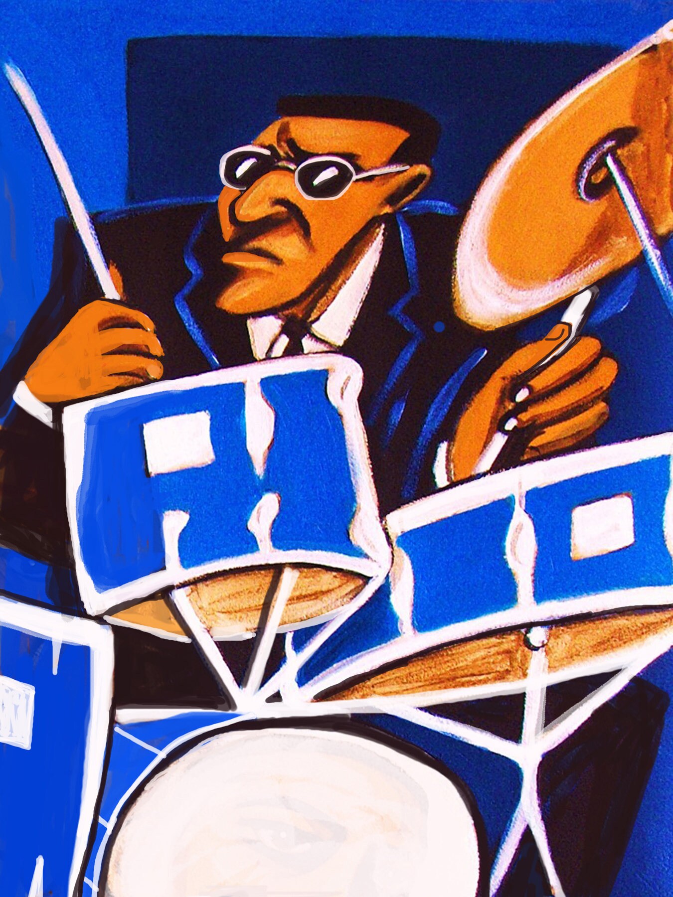 Max Roach Jazz Drums Print Poster Etsy