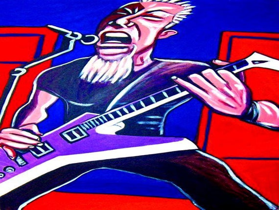 Metallica Print Poster James Hetfield Explorer Guitar - Etsy Canada