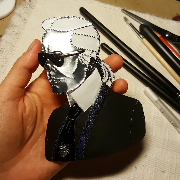 Karl Lagerfeld Metal Portrait