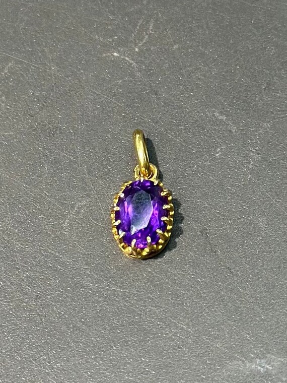 Antique 18K Gold Amethyst Pendant