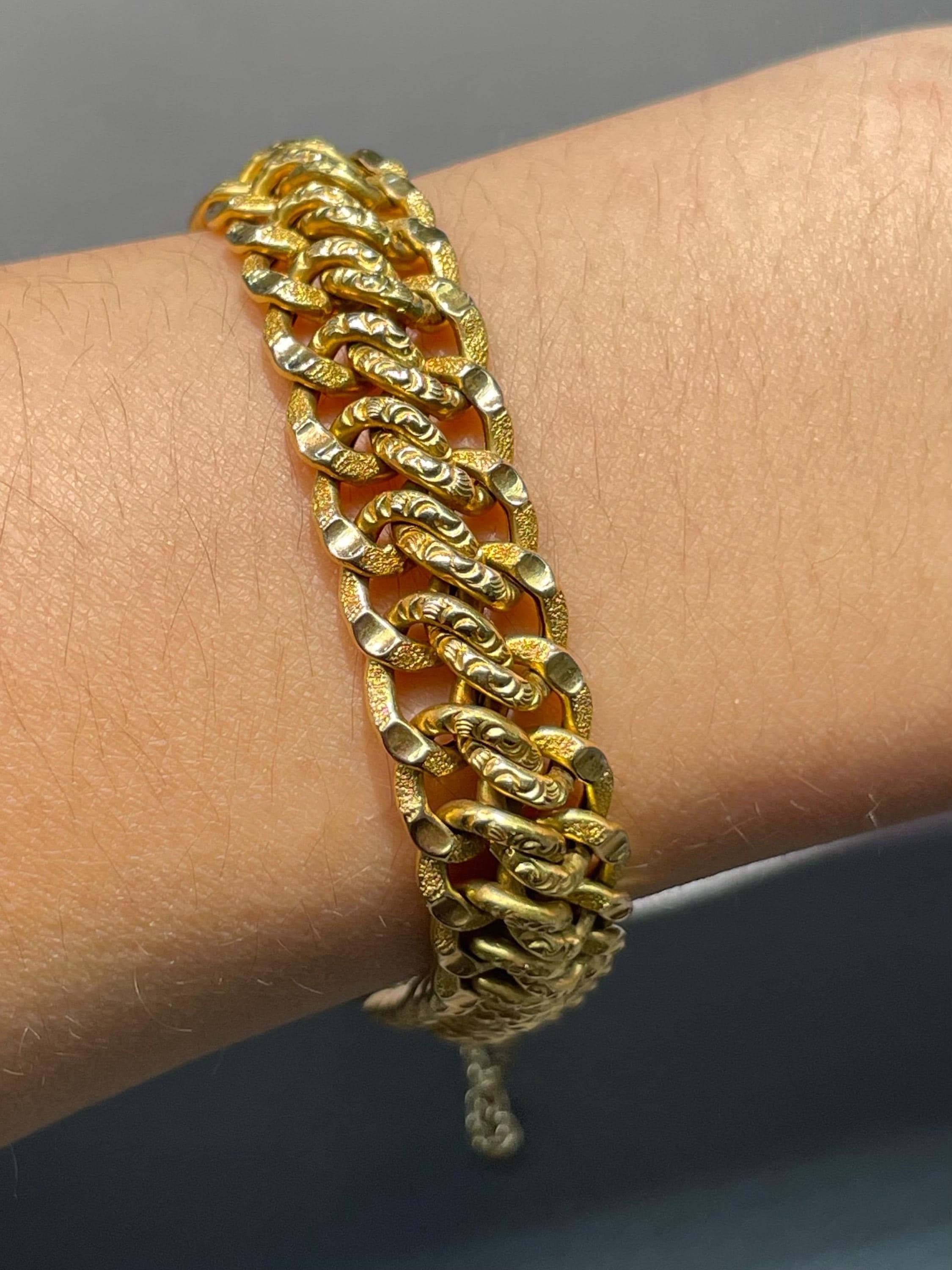 フランスアンティークブレスレット c.1980 Byzantine Chain ブレスレット / Silver 925 / 88