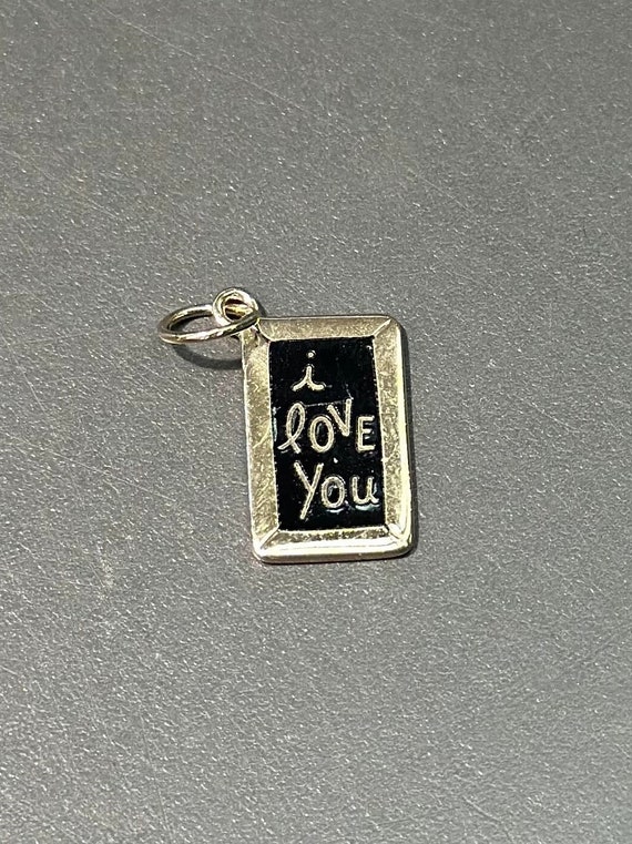 Vintage 10K Gold “I Love You” Post Card Charm