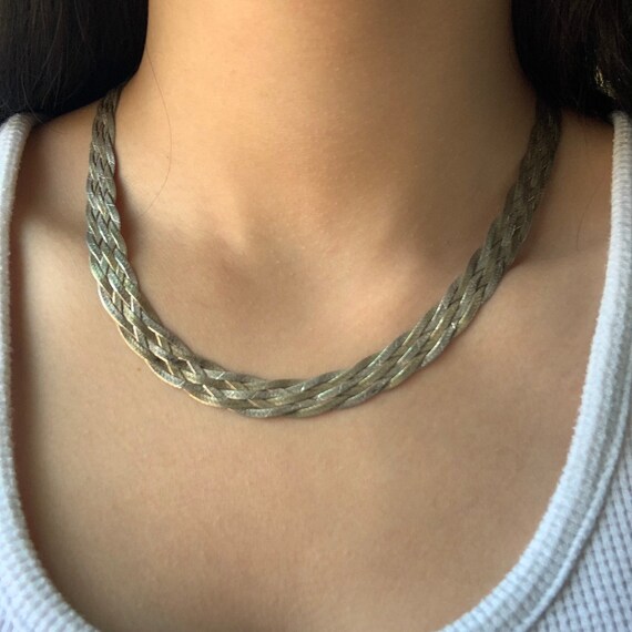 925 Sterling Silver Gold Plated Braided 