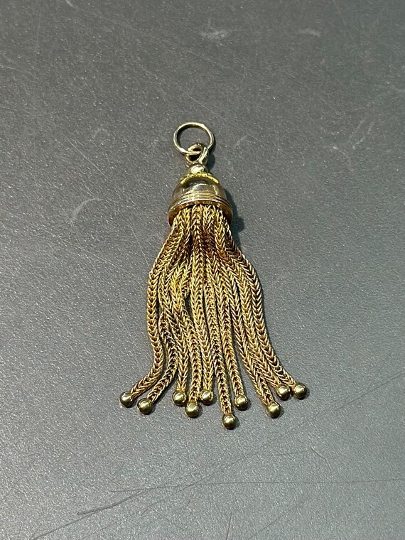 Victorian 14K Gold Two Tone Tassel Charm