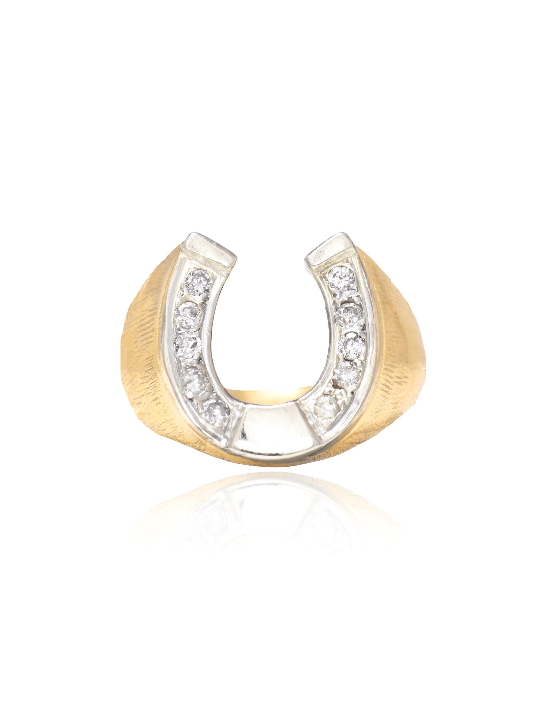 Vintage Gold Horse Shoe Ring - Etsy