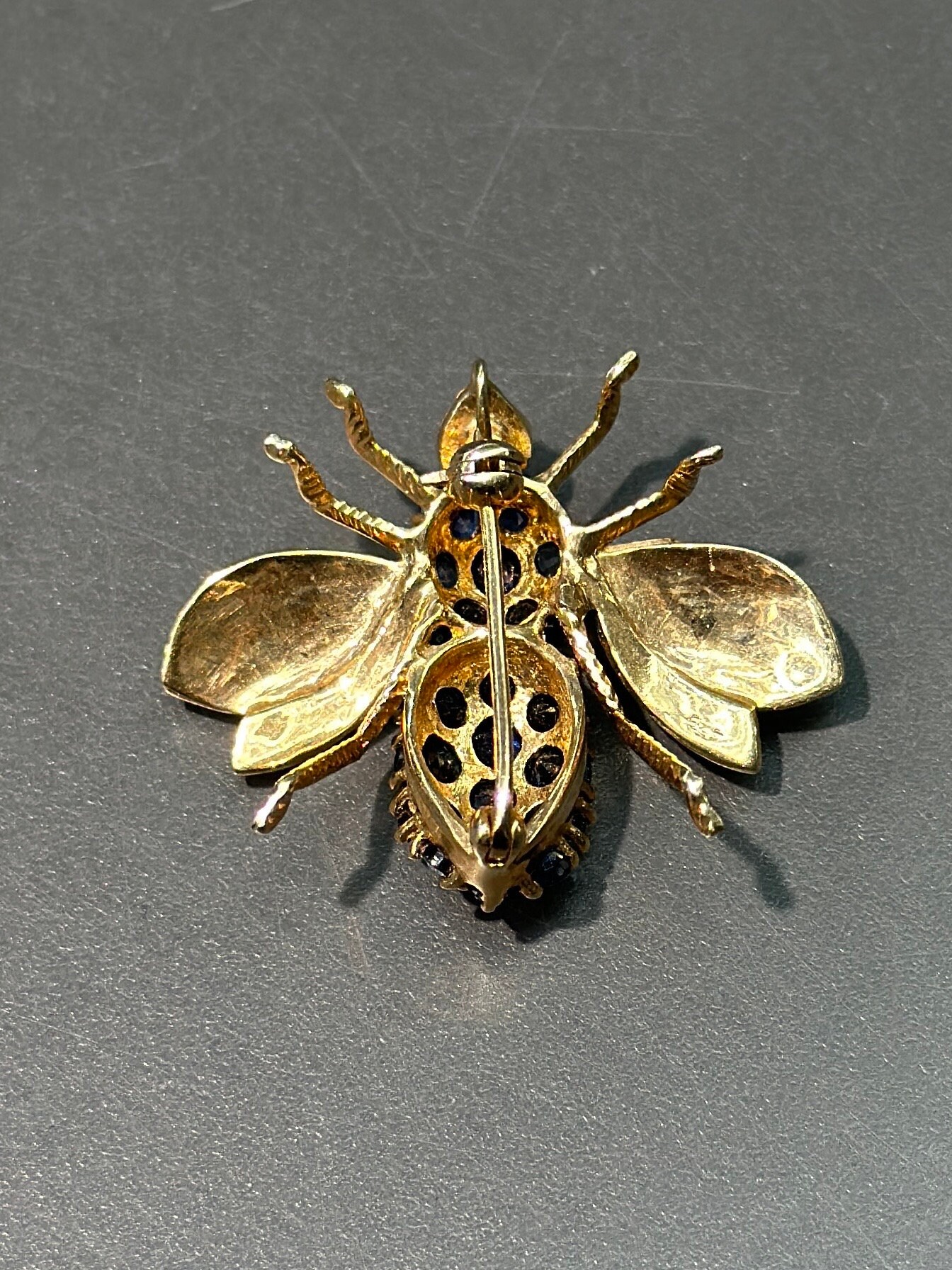 Vintage 14K Gold Large Sapphire Bee Pendant Brooch - Etsy Vintage 14K Gold Large Sapphire Bee Pendant Brooch - Etsy