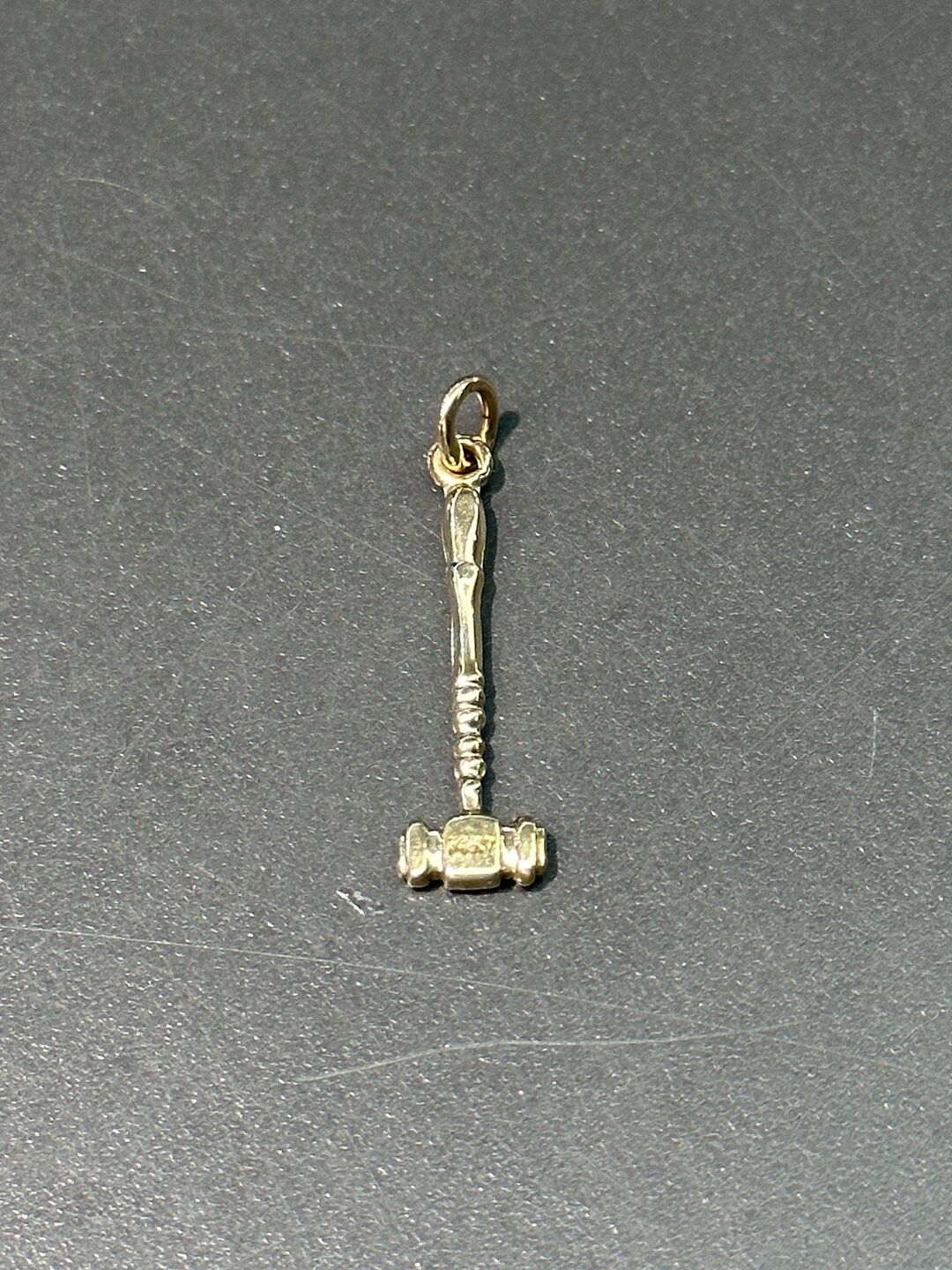 Vintage 14K Gold Gavel Charm Etsy