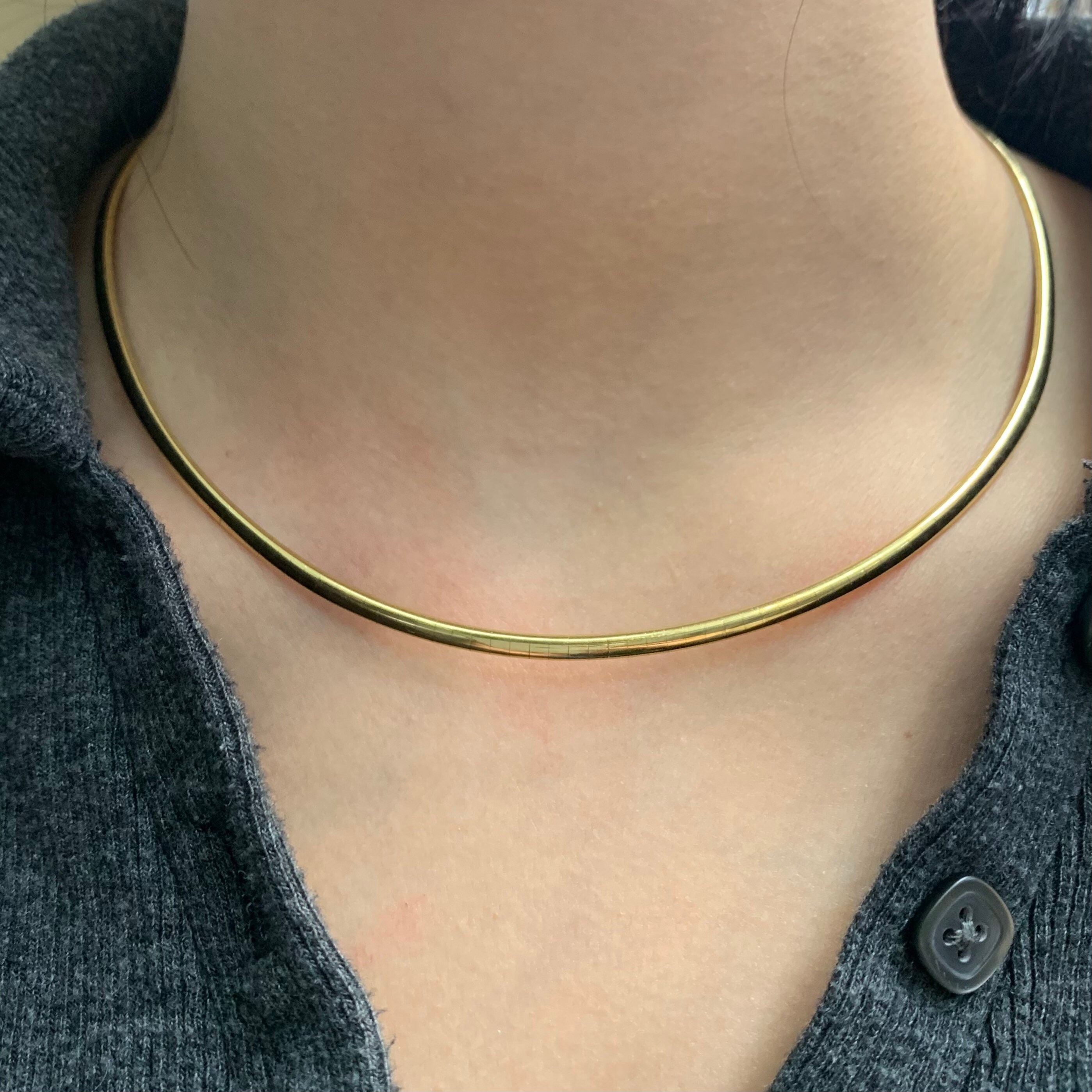 18k gold omega necklace