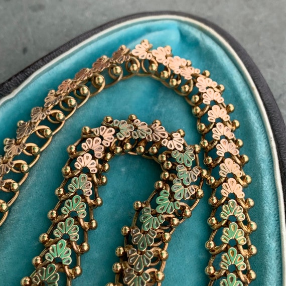 Victorian 14K Gold Motif Locket Chain Pendant Nec… - image 7