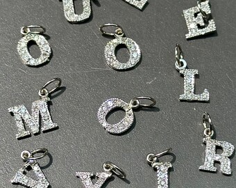 Vintage Diamond Letter Charm