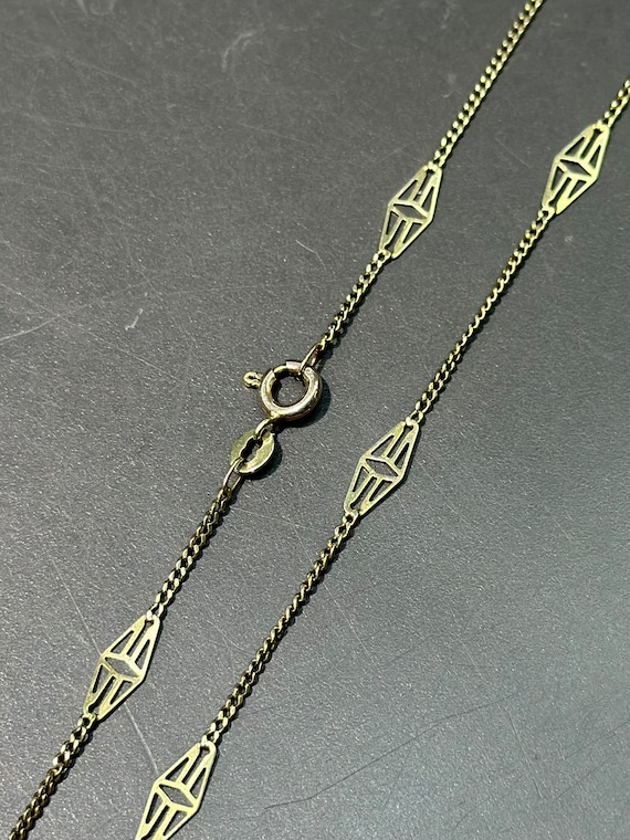 Vintage 14K Gold Filigree Chain Necklace 22.5”