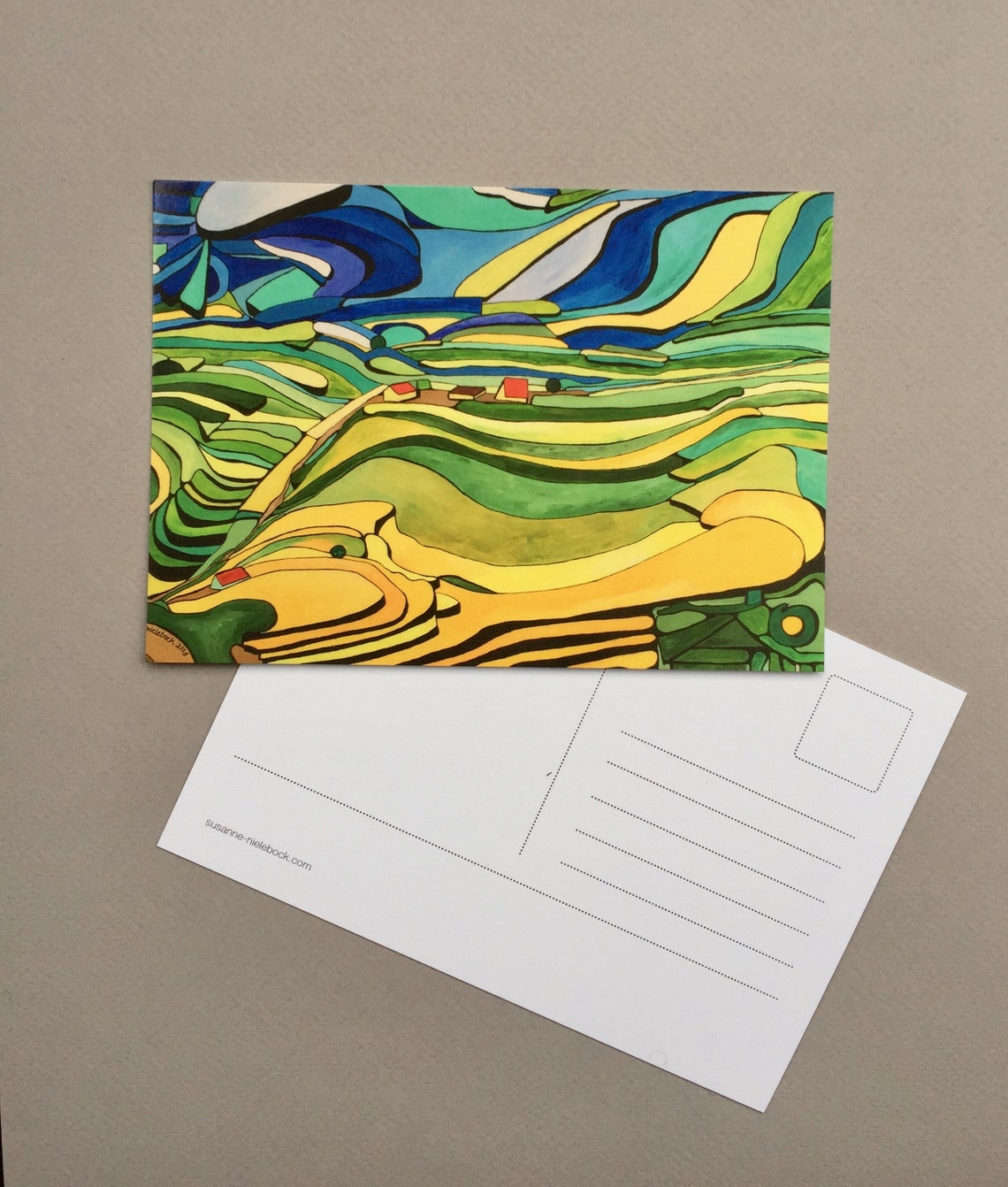 Art Postcards Original Paintings Set of 6 Etsy