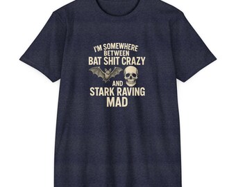 Camiseta con cita de calavera de murciélago: camiseta gráfica de humor negro