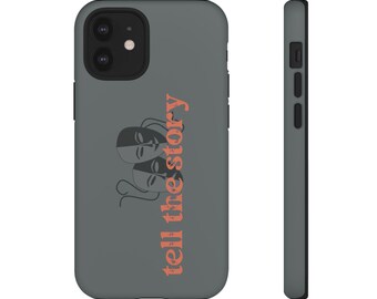 Estuche para teléfono con máscaras de teatro, regalo para actor, diseño para contar historias