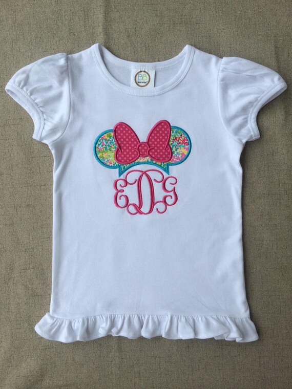minnie mouse monogram shirt