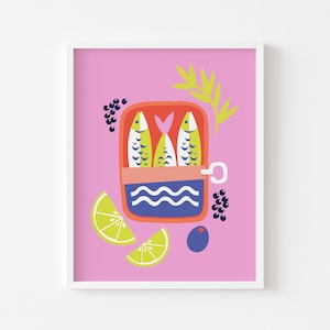 Tinned Fish Print (Sardines, Caviar, Olive)