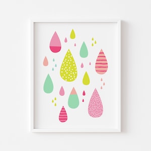 Raindrops - Pink Multi