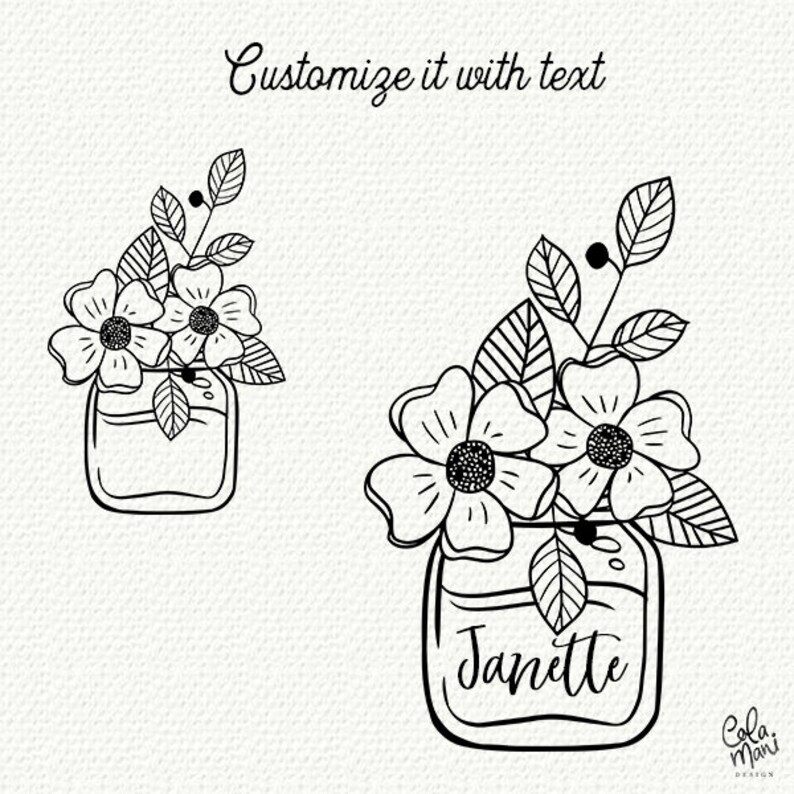 Download Flower Jars Bundle SVG Wild Flower Bouquet Spring SVG | Etsy