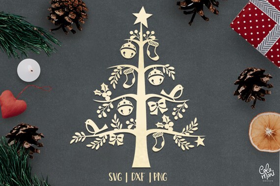 Download Free Christmas Tree Svg Holiday Diy Papercut Template Silhouette Etsy SVG DXF Cut File