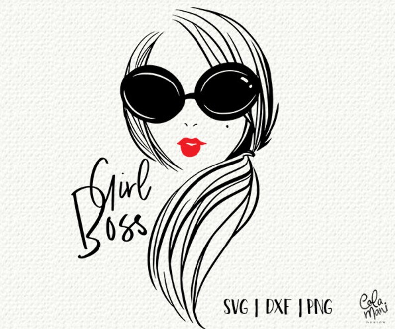 Download Girl Boss Svg Fashion Lady Cut File Handlettered Svg Sunglasses Clipart Red Lipstick Woman Face Shirt Fashionista Hair Girl Power Clip Art Art Collectibles Kromasol Com
