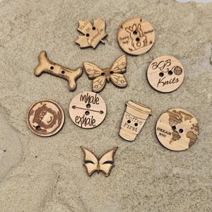 Personalize your Wood Tags, ID Tags, Labels, Sew on Tags, Knitting Tags, Crochet Labels, garment labels, 3mm