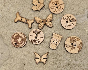 Personalize your Wood Tags, ID Tags, Labels, Sew on Tags, Knitting Tags, Crochet Labels, garment labels, 3mm