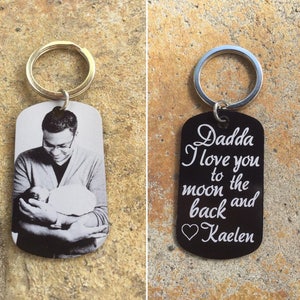 Image, texte, note manuscrite, empreinte digitale, empreinte de pied, lèvres ou votre baiser gravé au laser sur un porte-clés !!