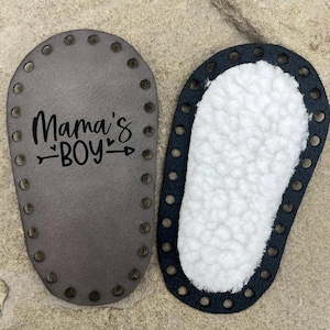 Suelas de botín de bebé de gamuza sintética / Pantuflas clásicas de ganchillo / Patrón de punto Prairie / Suelas de zapatos de bebé DIY / Personalizadas / Botines de punto y ganchillo imagen 12