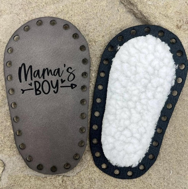 Suelas de botín de bebé de gamuza sintética / Pantuflas clásicas de ganchillo / Patrón de punto Prairie / Suelas de zapatos de bebé DIY / Personalizadas / Botines de punto y ganchillo imagen 12